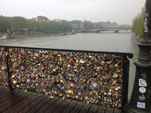 Lovers Bridge over the Seine River 